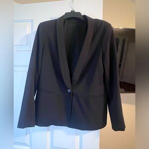 Trina Turk Navy Blue Blazer Classic Suit Jacket Size 12